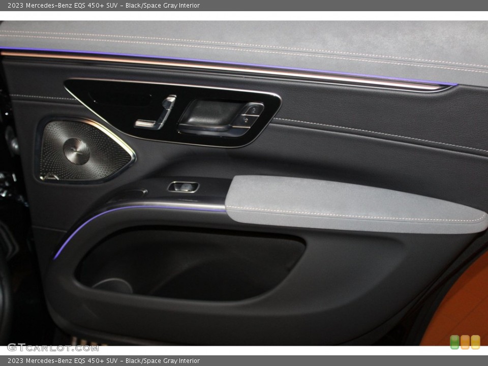 Black/Space Gray Interior Door Panel for the 2023 Mercedes-Benz EQS 450+ SUV #146277978