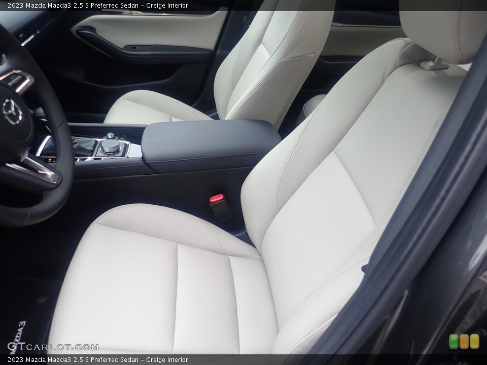 Greige Interior Front Seat for the 2023 Mazda Mazda3 2.5 S Preferred Sedan #146278573