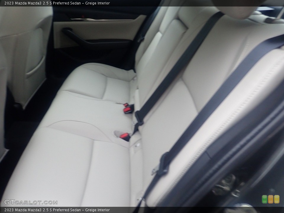 Greige Interior Rear Seat for the 2023 Mazda Mazda3 2.5 S Preferred Sedan #146278597
