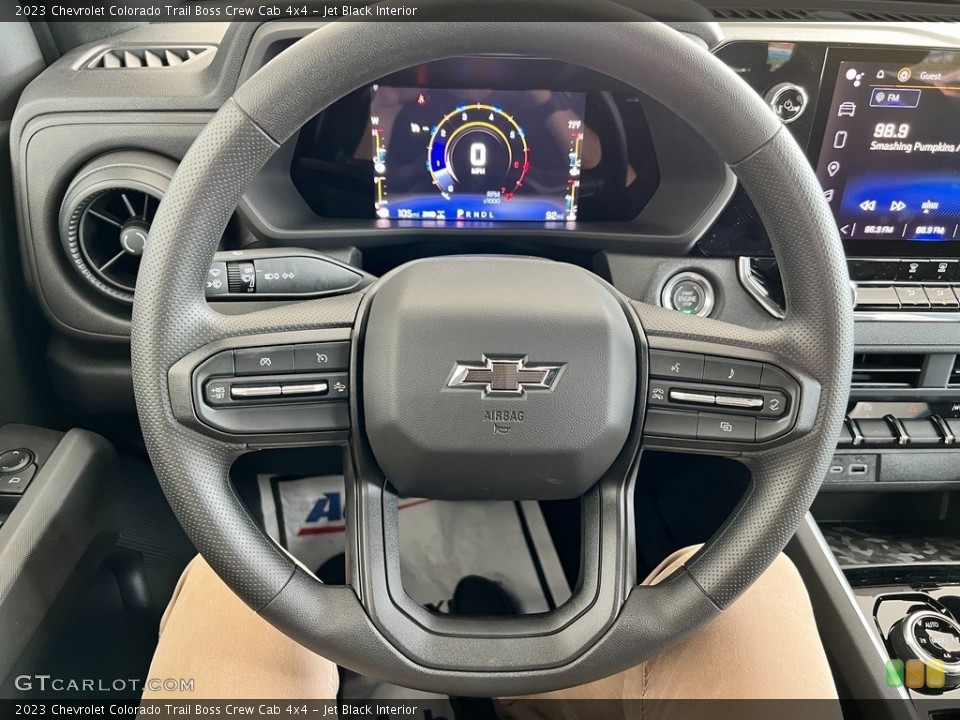 Jet Black Interior Steering Wheel for the 2023 Chevrolet Colorado Trail Boss Crew Cab 4x4 #146279698