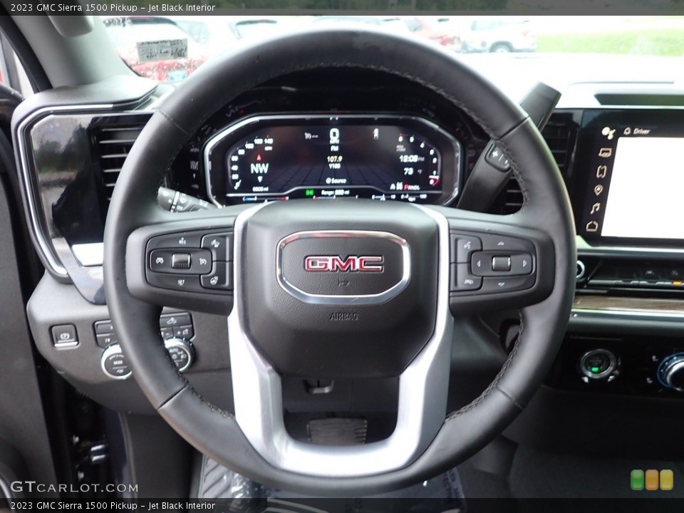 Jet Black Interior Steering Wheel for the 2023 GMC Sierra 1500 Pickup #146280085