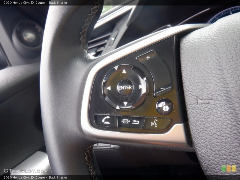 Black Interior Steering Wheel for the 2020 Honda Civic EX Coupe #146281132