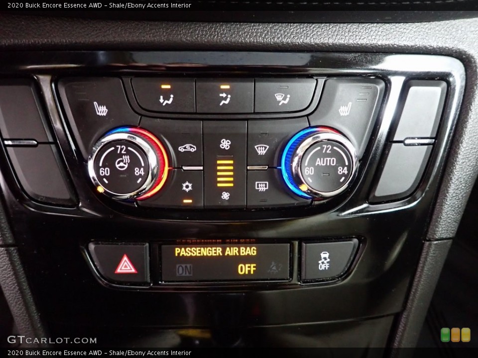 Shale/Ebony Accents Interior Controls for the 2020 Buick Encore Essence AWD #146281801