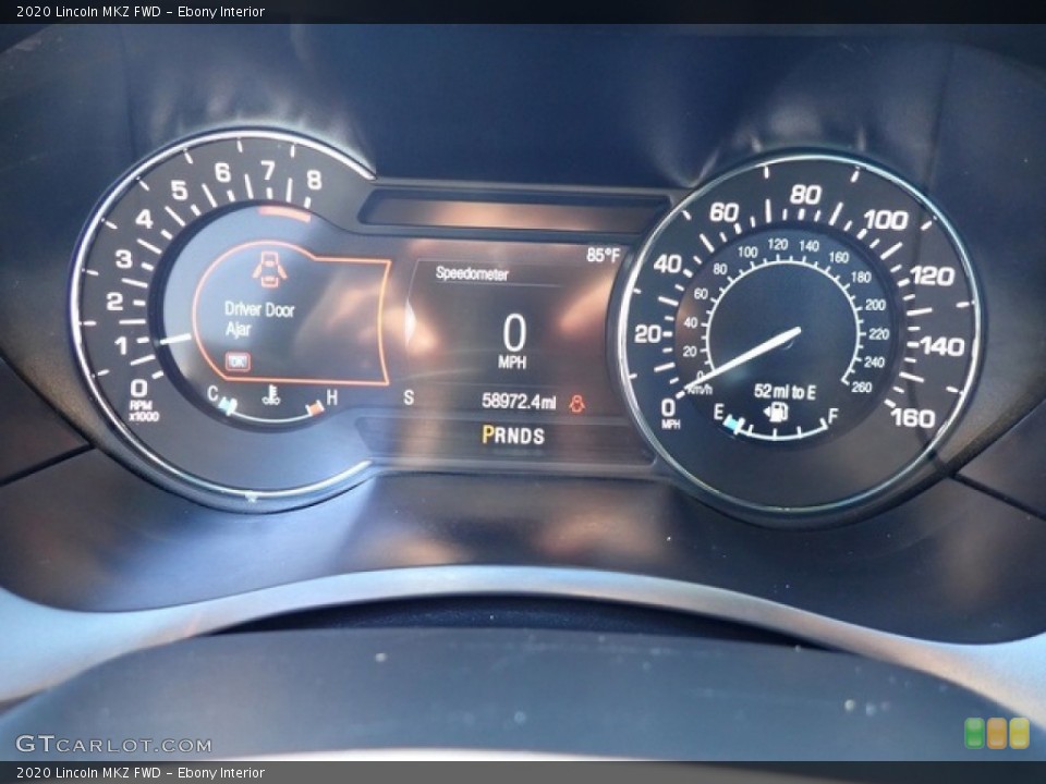 Ebony Interior Gauges for the 2020 Lincoln MKZ FWD #146282863