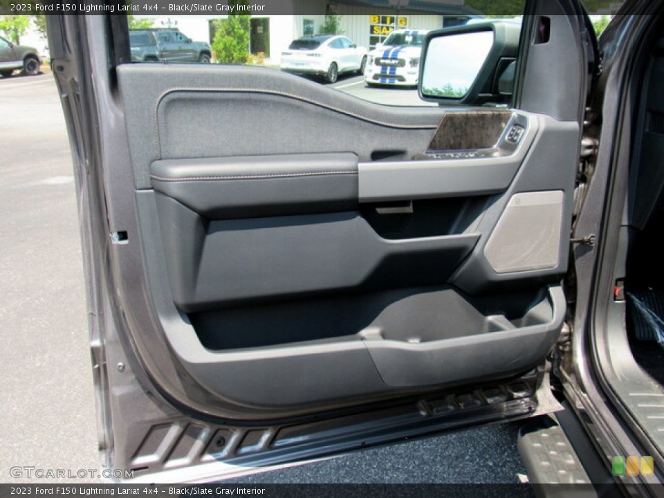 Black/Slate Gray Interior Door Panel for the 2023 Ford F150 Lightning Lariat 4x4 #146282887