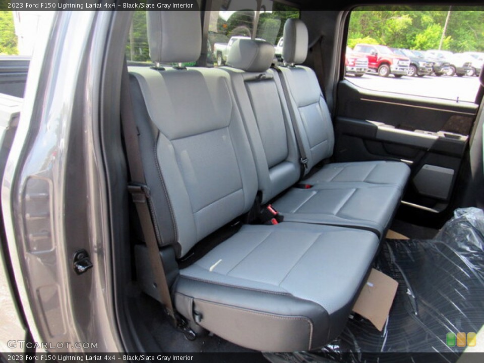 Black/Slate Gray Interior Rear Seat for the 2023 Ford F150 Lightning Lariat 4x4 #146282905