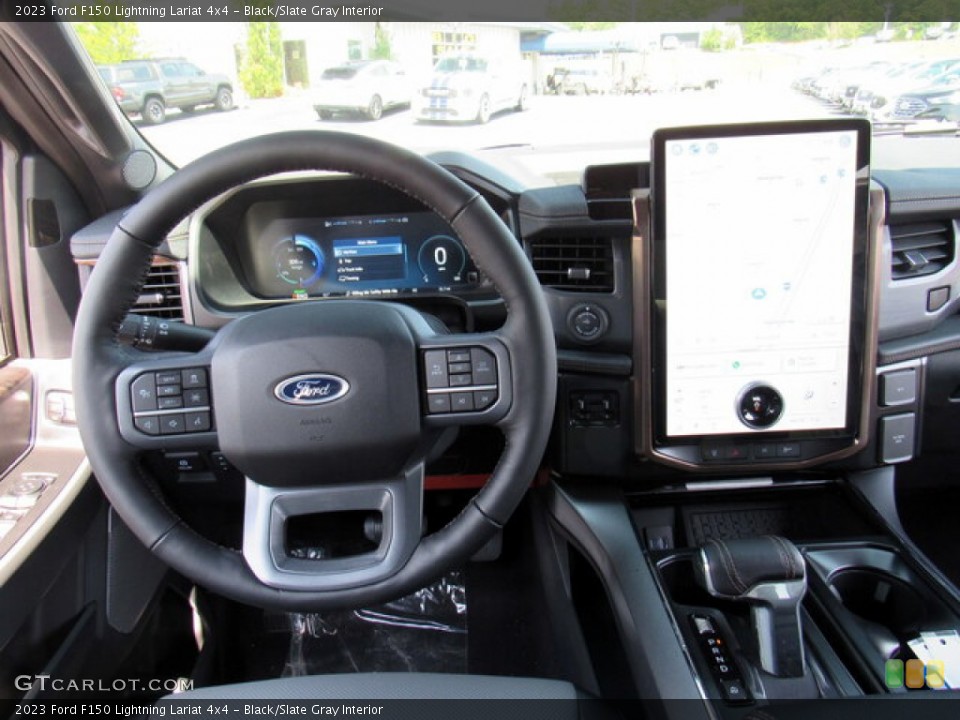 Black/Slate Gray Interior Dashboard for the 2023 Ford F150 Lightning Lariat 4x4 #146282923
