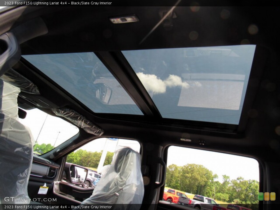 Black/Slate Gray Interior Sunroof for the 2023 Ford F150 Lightning Lariat 4x4 #146283043