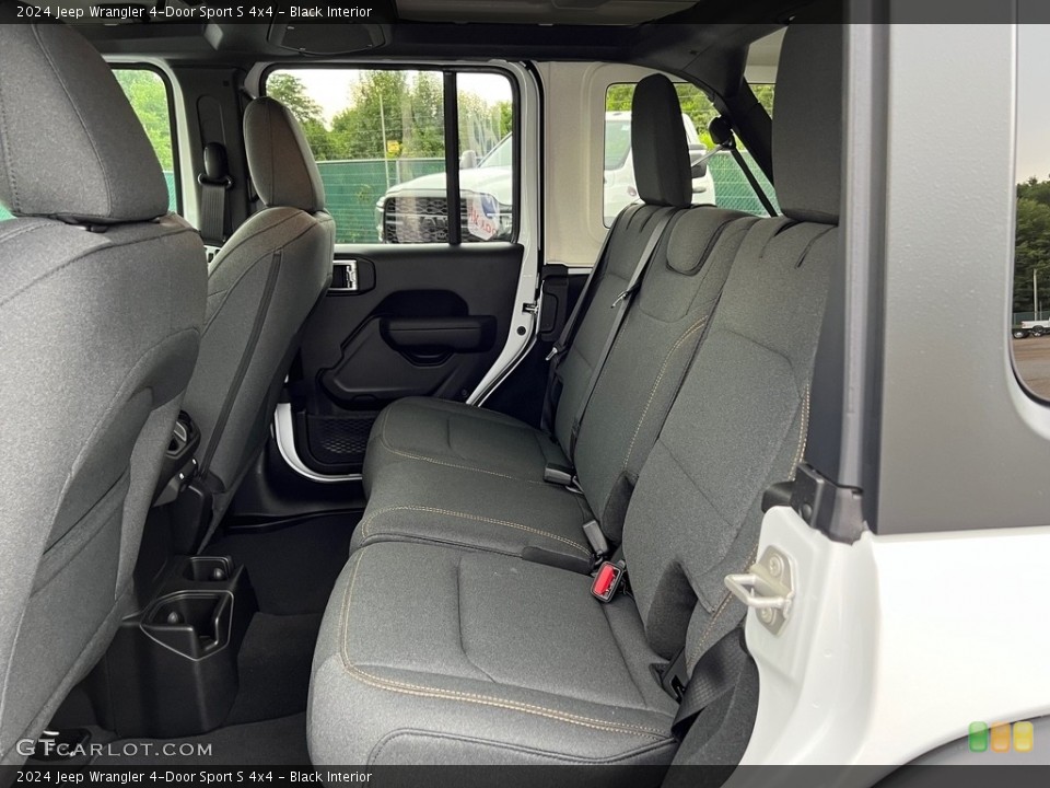 Black Interior Rear Seat for the 2024 Jeep Wrangler 4-Door Sport S 4x4 #146283217