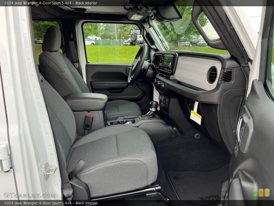 Black Interior Front Seat for the 2024 Jeep Wrangler 4-Door Sport S 4x4 #146283232