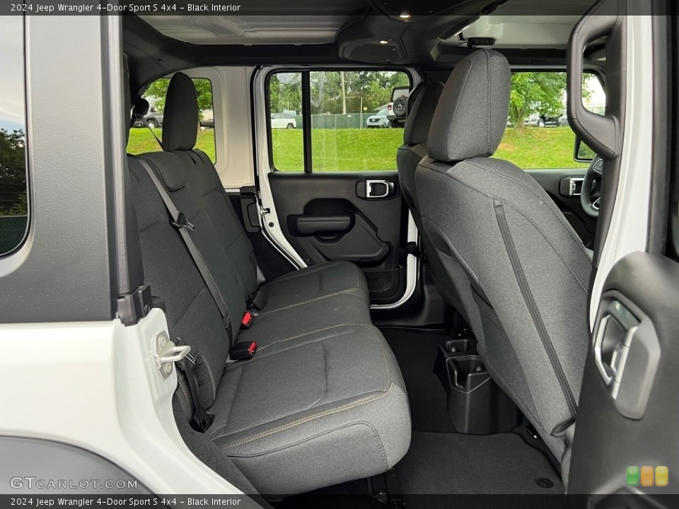 Black Interior Rear Seat for the 2024 Jeep Wrangler 4-Door Sport S 4x4 #146283241