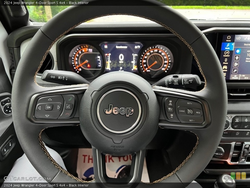Black Interior Steering Wheel for the 2024 Jeep Wrangler 4-Door Sport S 4x4 #146283259