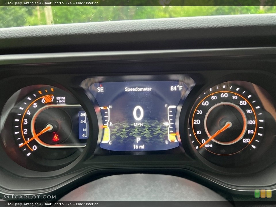 Black Interior Gauges for the 2024 Jeep Wrangler 4-Door Sport S 4x4 #146283268