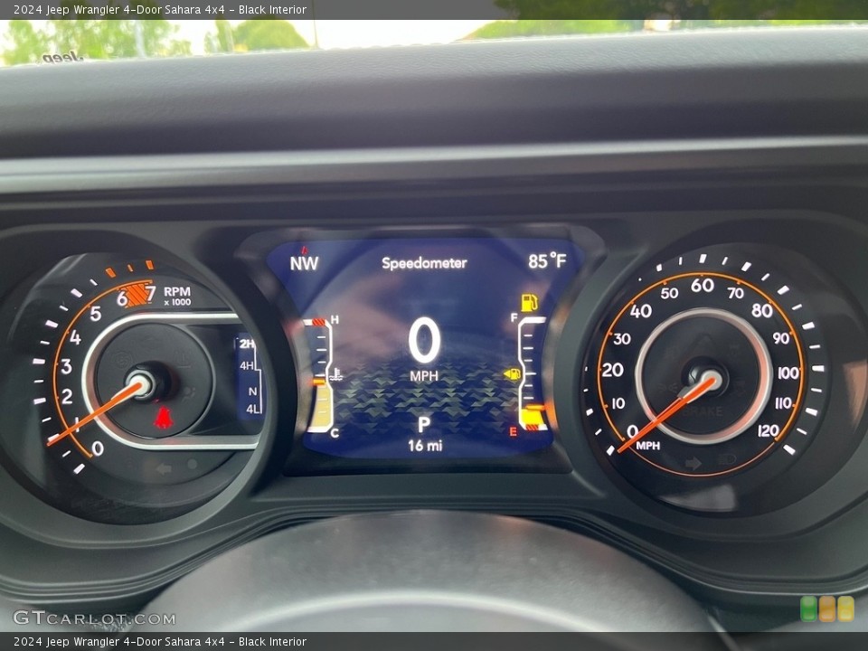 Black Interior Gauges for the 2024 Jeep Wrangler 4-Door Sahara 4x4 #146283490