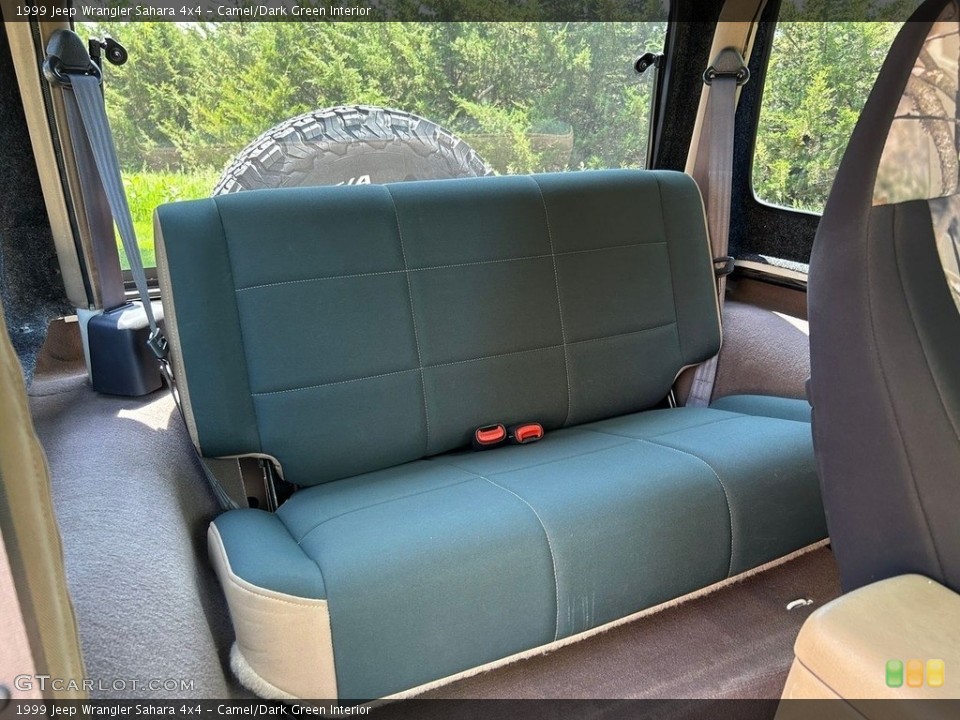 Camel/Dark Green Interior Rear Seat for the 1999 Jeep Wrangler Sahara 4x4 #146283661