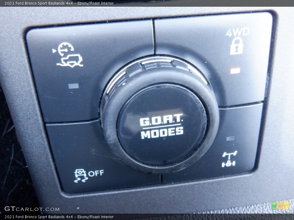 Ebony/Roast Interior Controls for the 2021 Ford Bronco Sport Badlands 4x4 #146289827