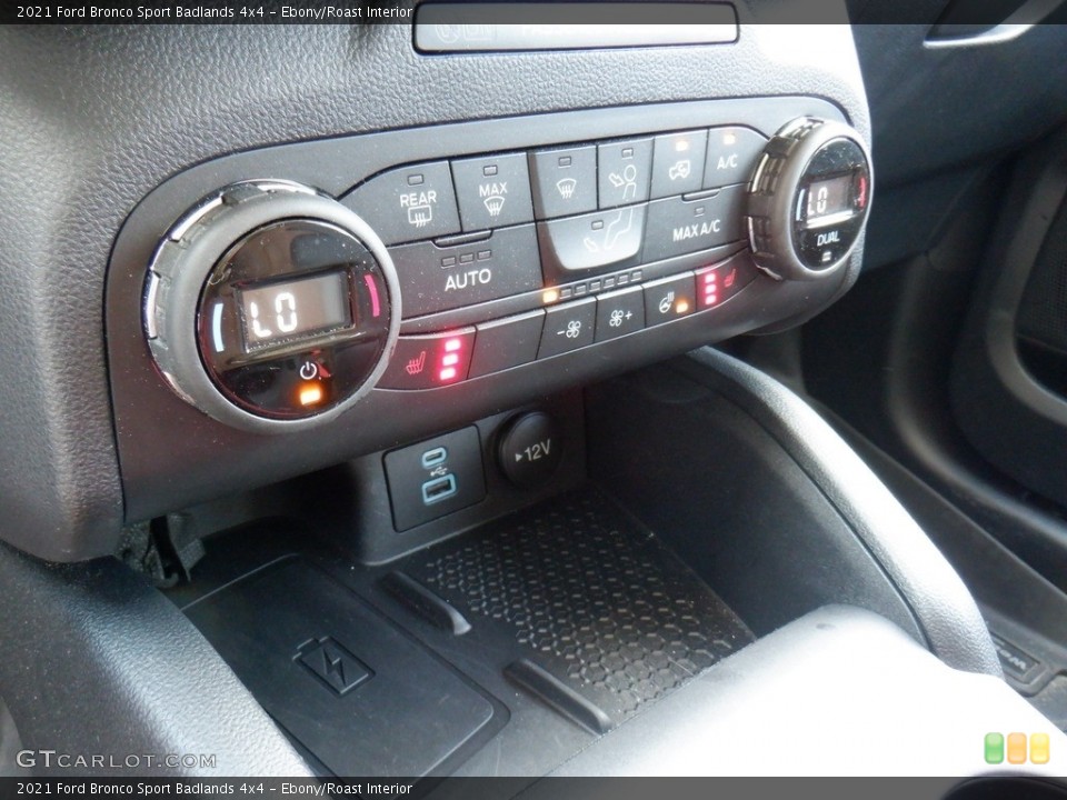 Ebony/Roast Interior Controls for the 2021 Ford Bronco Sport Badlands 4x4 #146289842