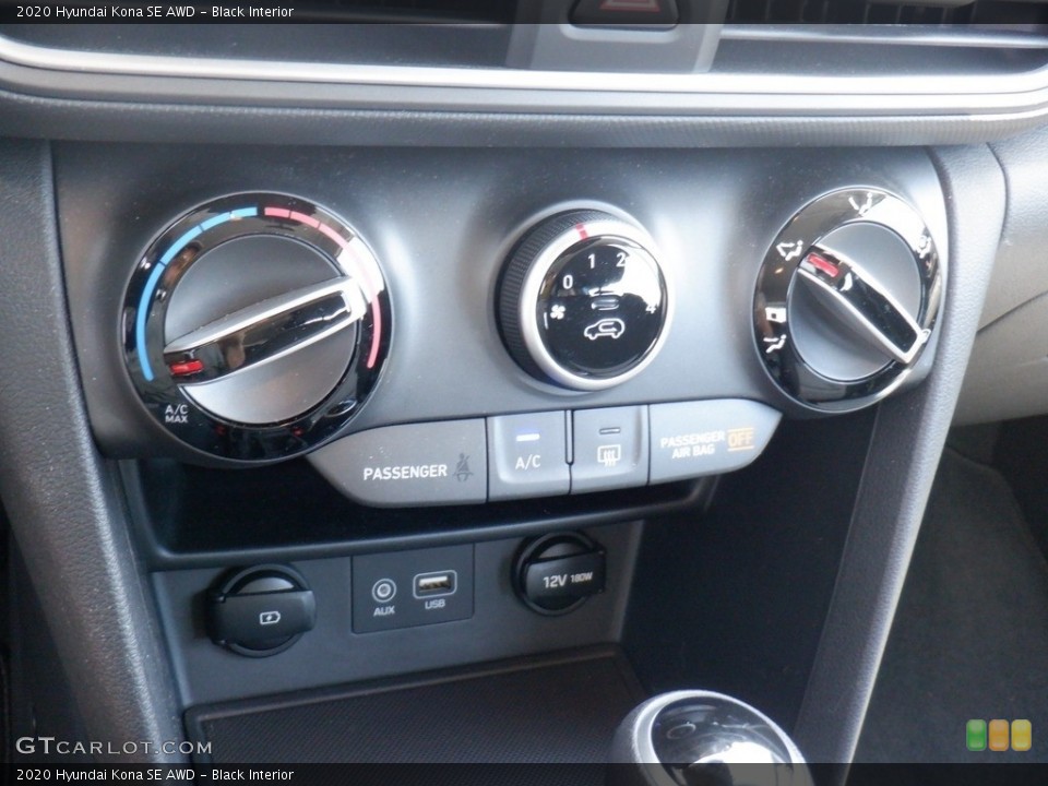 Black Interior Controls for the 2020 Hyundai Kona SE AWD #146291279