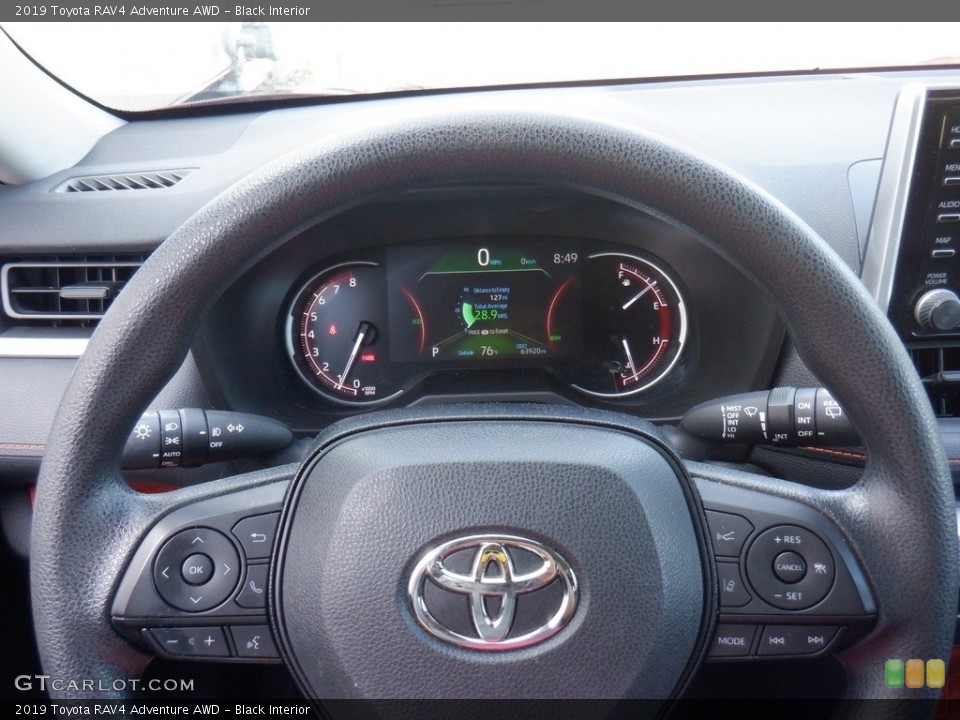 Black Interior Steering Wheel for the 2019 Toyota RAV4 Adventure AWD #146291546