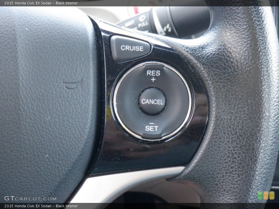Black Interior Steering Wheel for the 2015 Honda Civic EX Sedan #146291549