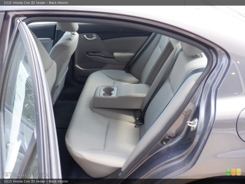 Black Interior Rear Seat for the 2015 Honda Civic EX Sedan #146291561