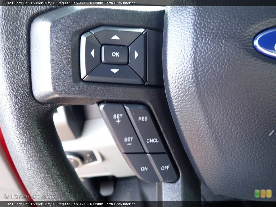 Medium Earth Gray Interior Steering Wheel for the 2021 Ford F250 Super Duty XL Regular Cab 4x4 #146293859