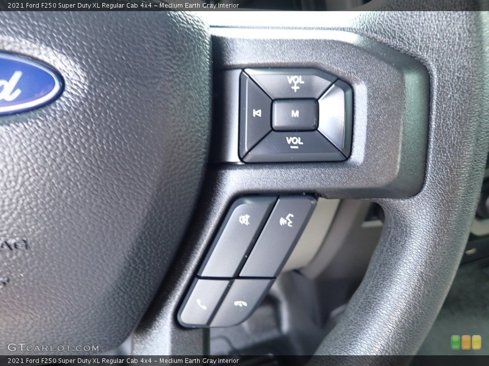 Medium Earth Gray Interior Steering Wheel for the 2021 Ford F250 Super Duty XL Regular Cab 4x4 #146293886