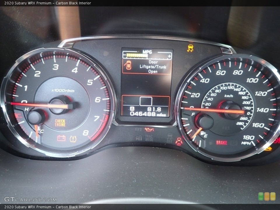 Carbon Black Interior Gauges for the 2020 Subaru WRX Premium #146295328