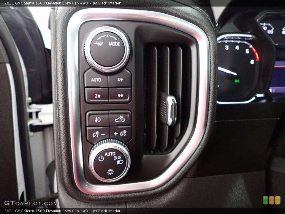 Jet Black Interior Controls for the 2021 GMC Sierra 1500 Elevation Crew Cab 4WD #146295911
