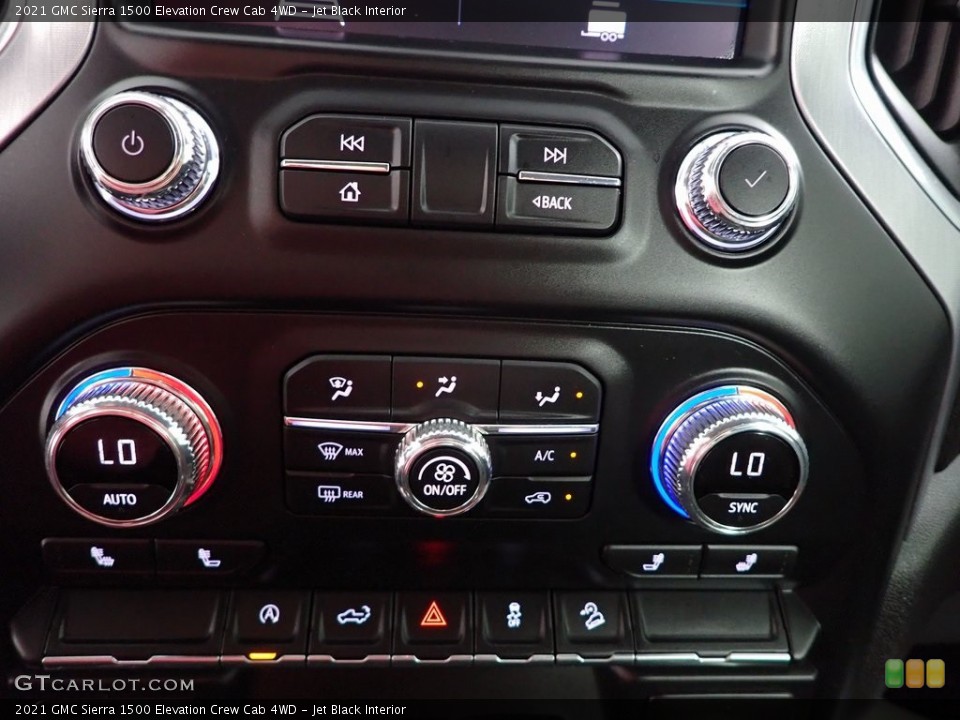 Jet Black Interior Controls for the 2021 GMC Sierra 1500 Elevation Crew Cab 4WD #146295989