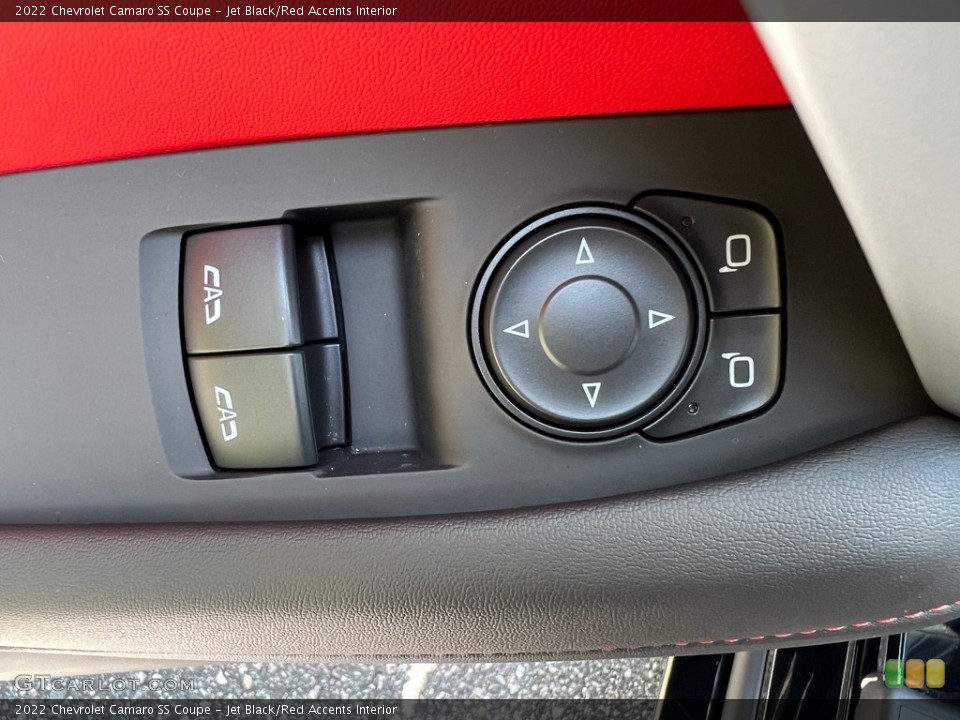 Jet Black/Red Accents Interior Controls for the 2022 Chevrolet Camaro SS Coupe #146296247