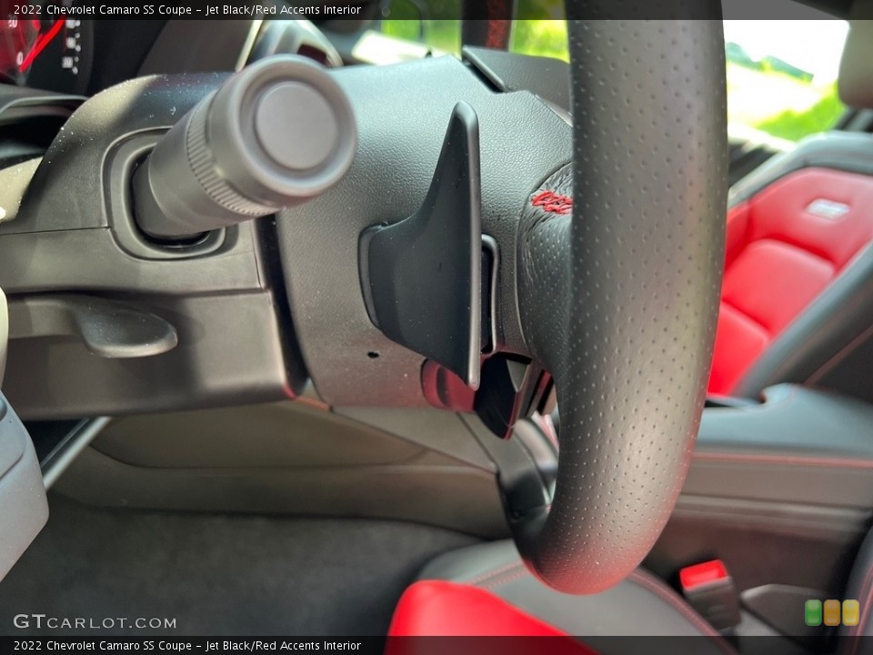 Jet Black/Red Accents Interior Controls for the 2022 Chevrolet Camaro SS Coupe #146296265