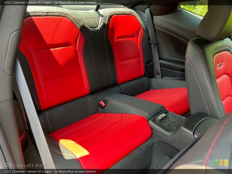 Jet Black/Red Accents Interior Rear Seat for the 2022 Chevrolet Camaro SS Coupe #146296298