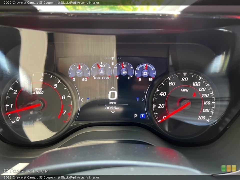 Jet Black/Red Accents Interior Gauges for the 2022 Chevrolet Camaro SS Coupe #146296499
