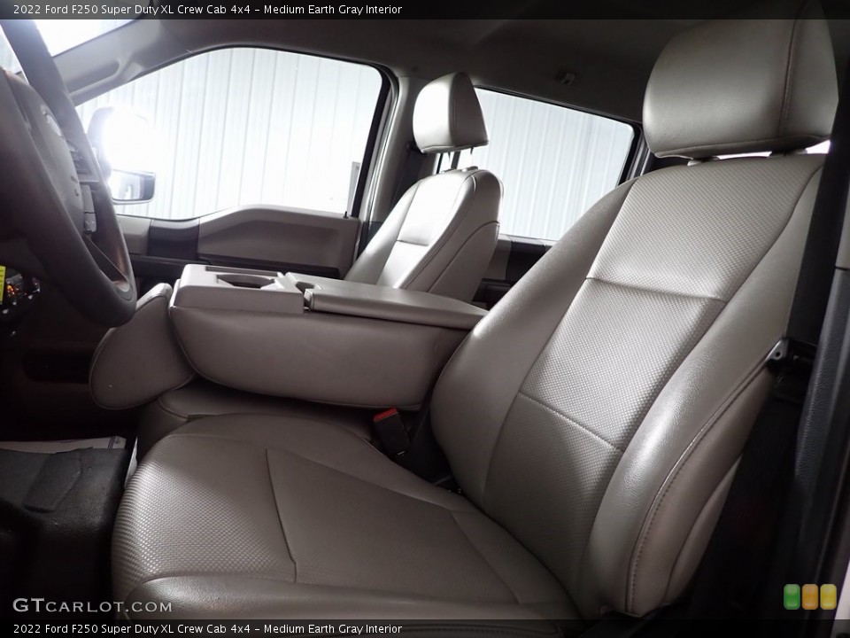 Medium Earth Gray Interior Front Seat for the 2022 Ford F250 Super Duty XL Crew Cab 4x4 #146296550