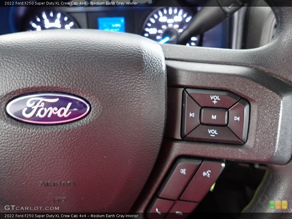 Medium Earth Gray Interior Steering Wheel for the 2022 Ford F250 Super Duty XL Crew Cab 4x4 #146296607