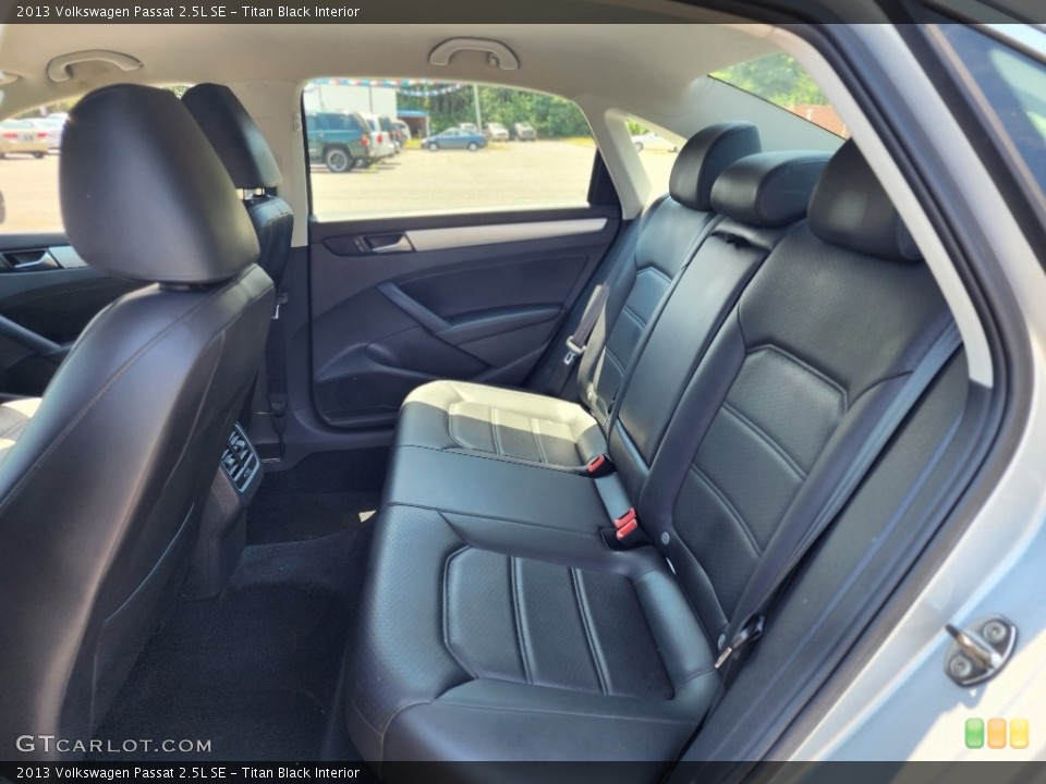 Titan Black Interior Rear Seat for the 2013 Volkswagen Passat 2.5L SE #146296745
