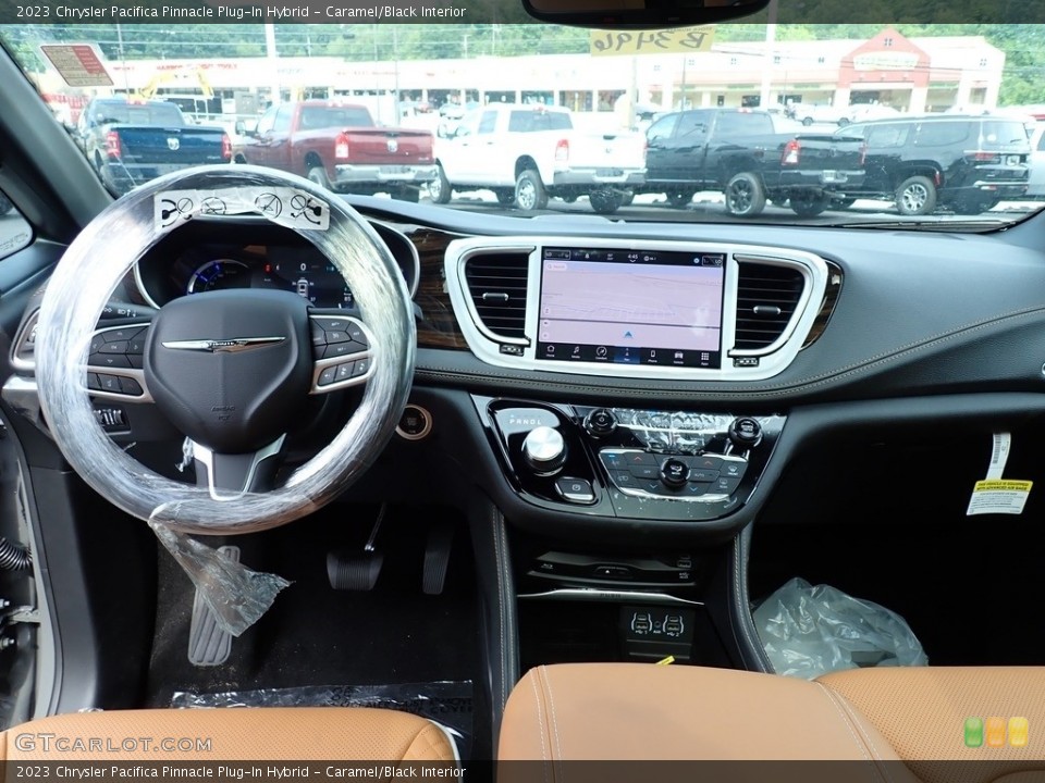 Caramel/Black Interior Dashboard for the 2023 Chrysler Pacifica Pinnacle Plug-In Hybrid #146296775