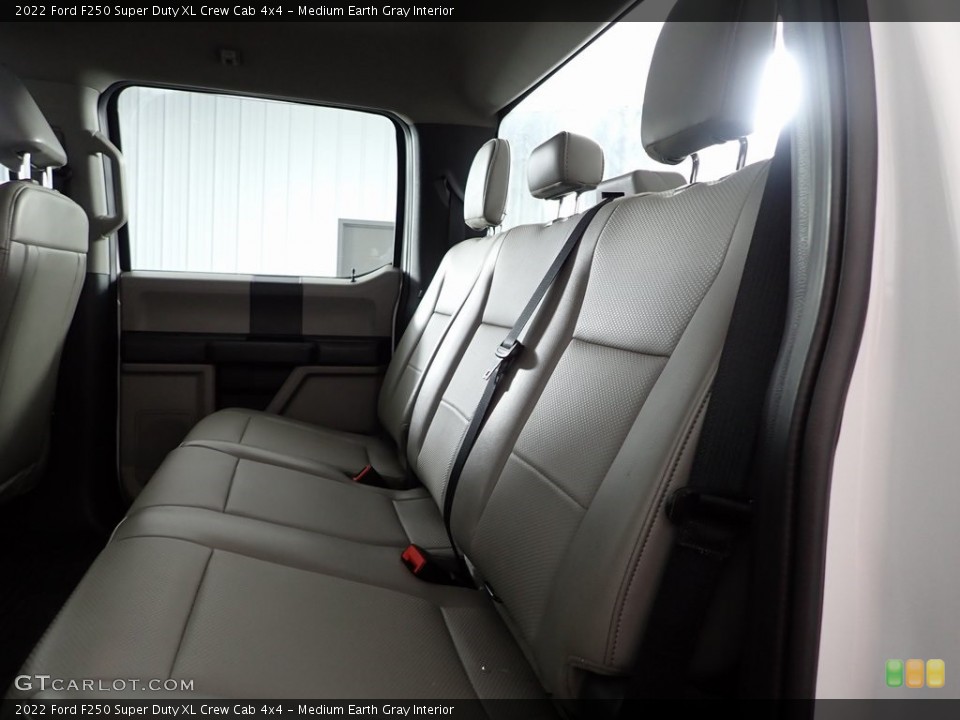 Medium Earth Gray Interior Rear Seat for the 2022 Ford F250 Super Duty XL Crew Cab 4x4 #146296796