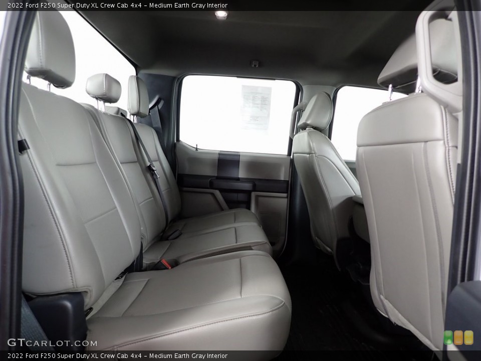 Medium Earth Gray Interior Rear Seat for the 2022 Ford F250 Super Duty XL Crew Cab 4x4 #146296898