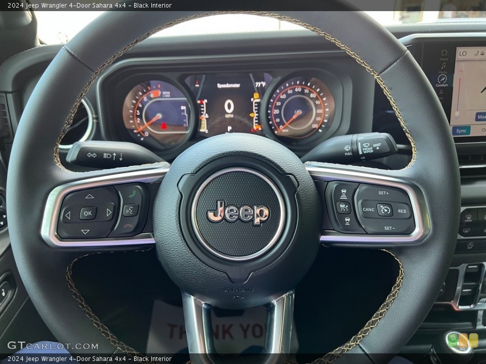 Black Interior Steering Wheel for the 2024 Jeep Wrangler 4-Door Sahara 4x4 #146297382