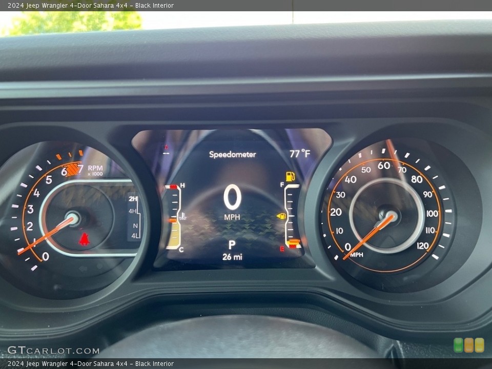 Black Interior Gauges for the 2024 Jeep Wrangler 4-Door Sahara 4x4 #146297402