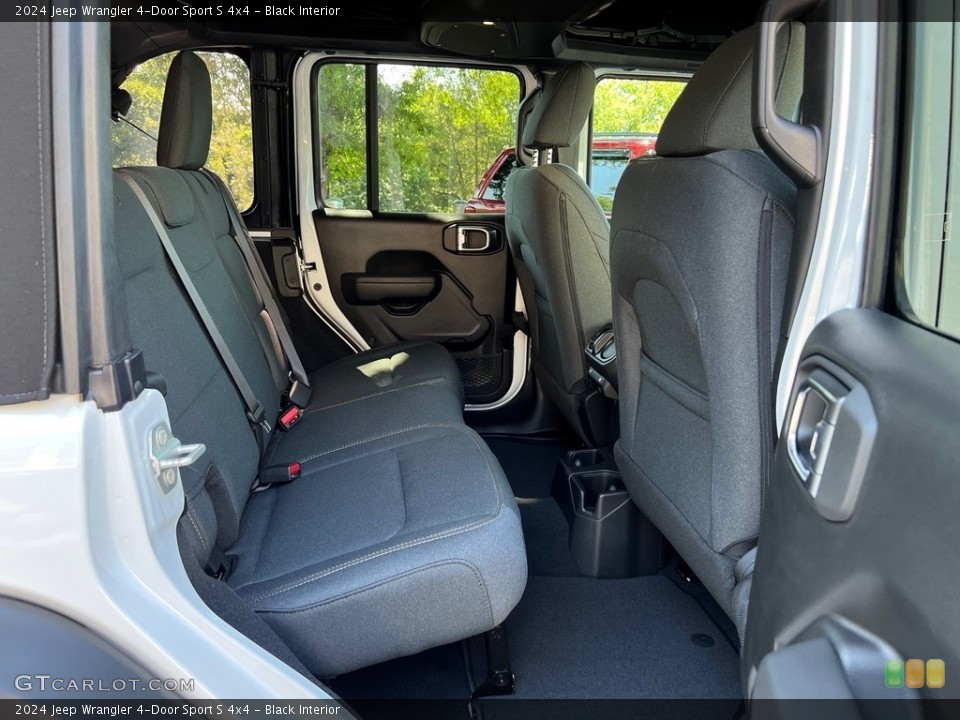 Black Interior Rear Seat for the 2024 Jeep Wrangler 4-Door Sport S 4x4 #146298092