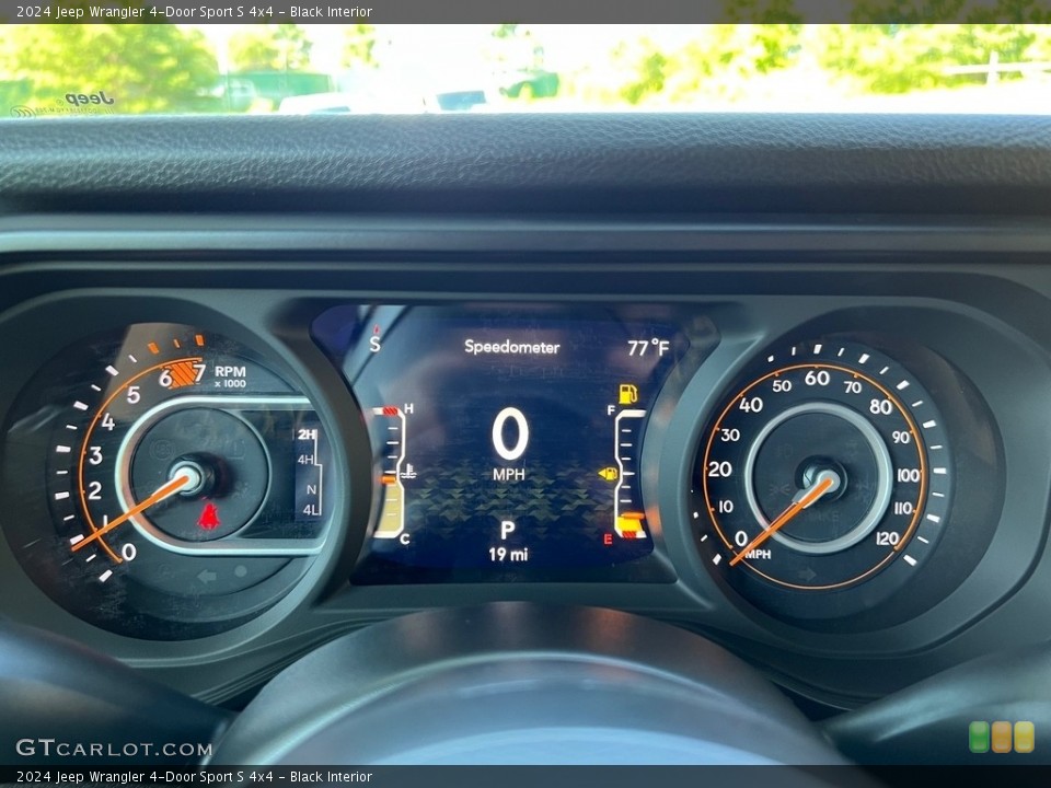 Black Interior Gauges for the 2024 Jeep Wrangler 4-Door Sport S 4x4 #146298170