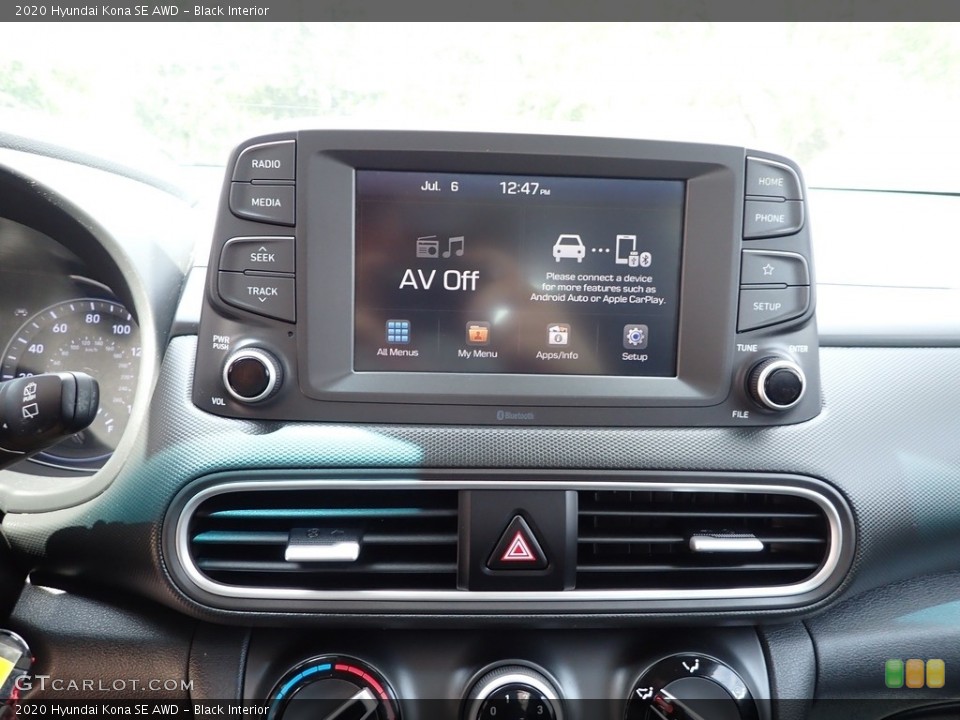 Black Interior Controls for the 2020 Hyundai Kona SE AWD #146298980