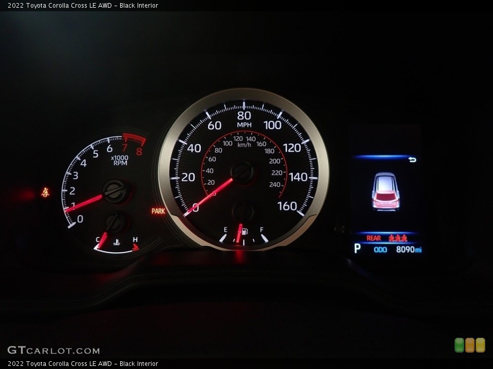 Black Interior Gauges for the 2022 Toyota Corolla Cross LE AWD #146299928