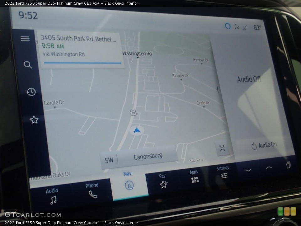 Black Onyx Interior Navigation for the 2022 Ford F350 Super Duty Platinum Crew Cab 4x4 #146303379