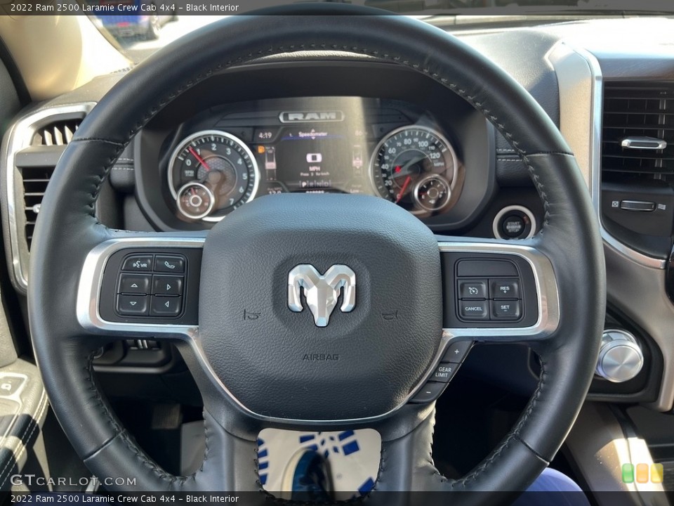 Black Interior Steering Wheel for the 2022 Ram 2500 Laramie Crew Cab 4x4 #146303631