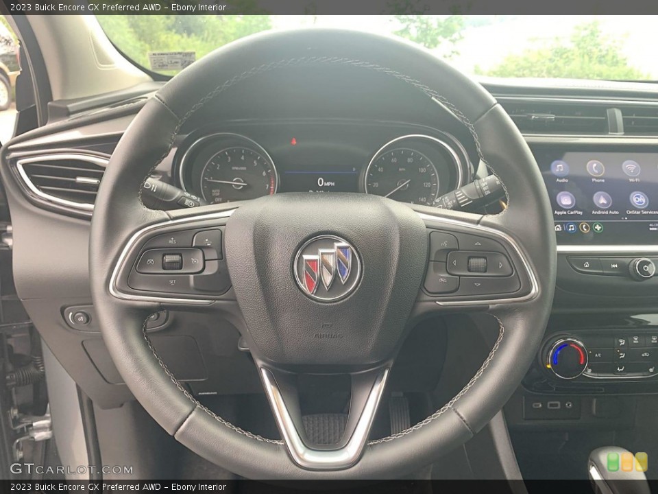 Ebony Interior Steering Wheel for the 2023 Buick Encore GX Preferred AWD #146303748