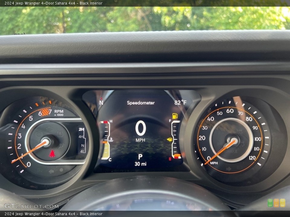 Black Interior Gauges for the 2024 Jeep Wrangler 4-Door Sahara 4x4 #146304066